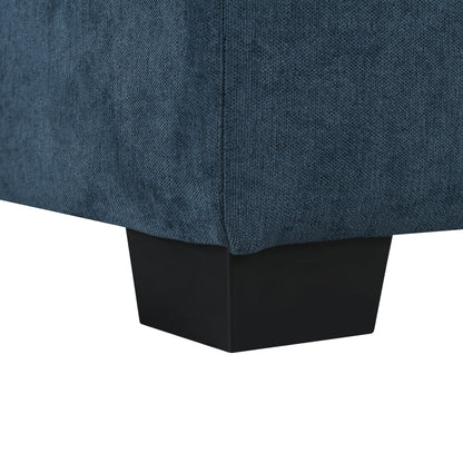 U-Shaped Linen Upholstered 6-Seat Sectional Sofa with 2 Movable Storage Ottomans for Living Room Home Theaters