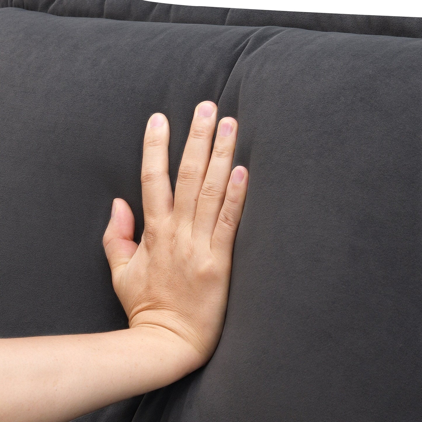 U-Shaped Sectional Sofa With Waist Pillows,6-Seat Upholstered Symmetrical Sofa,Sleeper Sofa Couch With Chaise Lounge