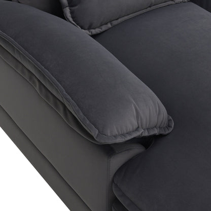 U-Shaped Sectional Sofa With Waist Pillows,6-Seat Upholstered Symmetrical Sofa,Sleeper Sofa Couch With Chaise Lounge