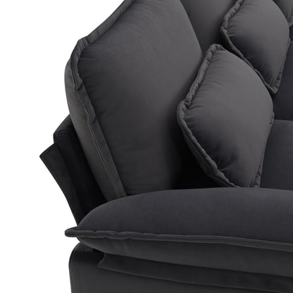 U-Shaped Sectional Sofa With Waist Pillows,6-Seat Upholstered Symmetrical Sofa,Sleeper Sofa Couch With Chaise Lounge