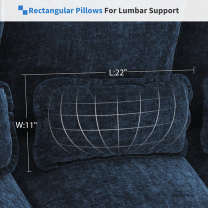 U-Shaped Sectional Sofa With Waist Pillows,6-Seat Upholstered Symmetrical Sofa,Sleeper Sofa Couch With Chaise Lounge