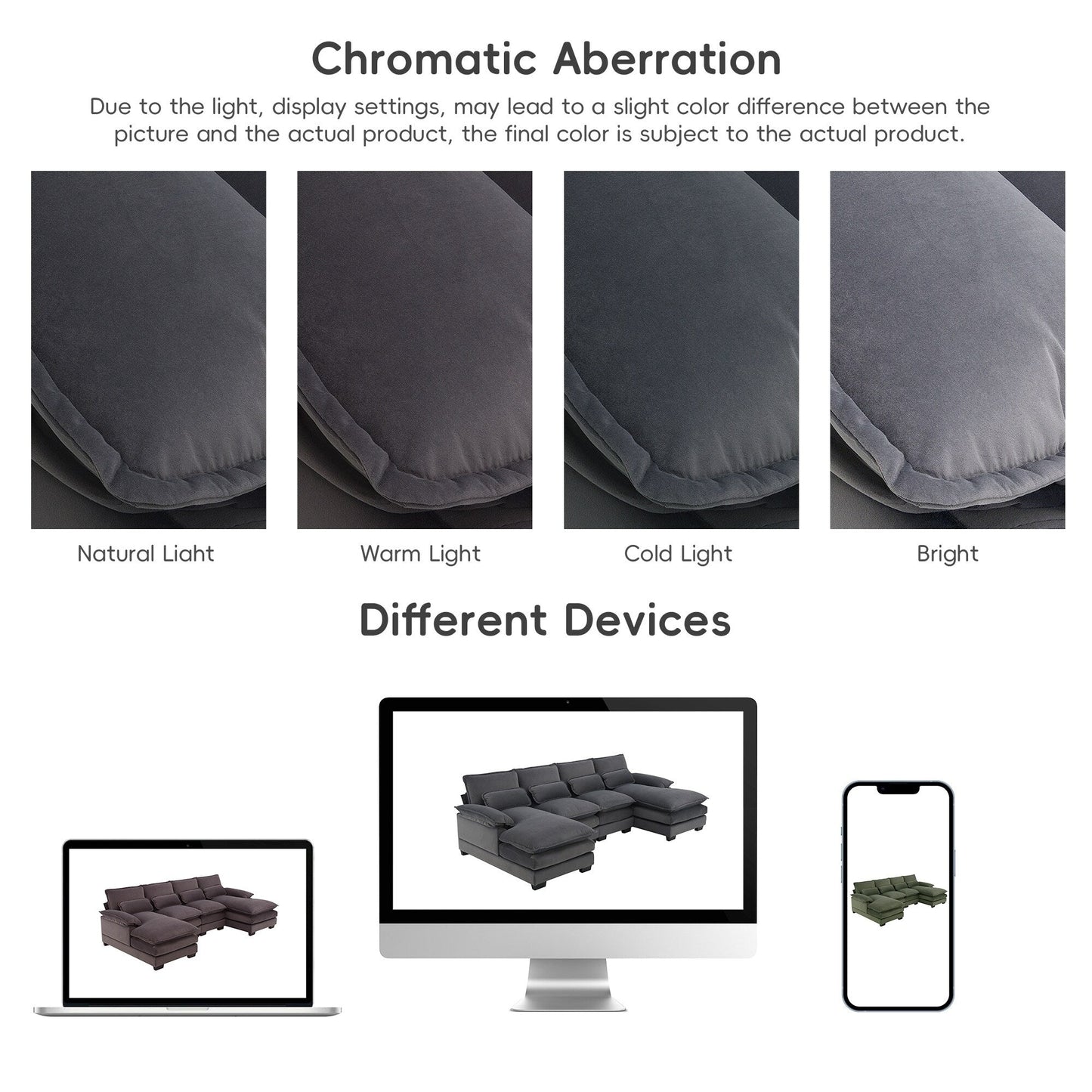 U-Shaped Sectional Sofa With Waist Pillows,6-Seat Upholstered Symmetrical Sofa,Sleeper Sofa Couch With Chaise Lounge