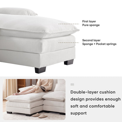 U-Shaped Sofa With Console,Cupholders And Usb Ports,Upholstered Symmetrical Indoor Furniture,Sleeper Couch Set With Chaise