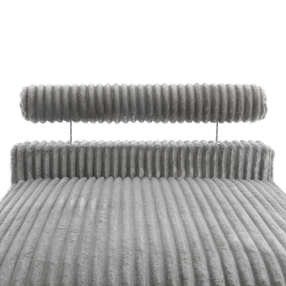 UIXE Upholstered Plush Velvet L Shaped Couch Modular Sofa