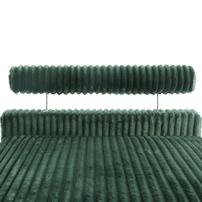 UIXE Upholstered Plush Velvet L Shaped Couch Modular Sofa