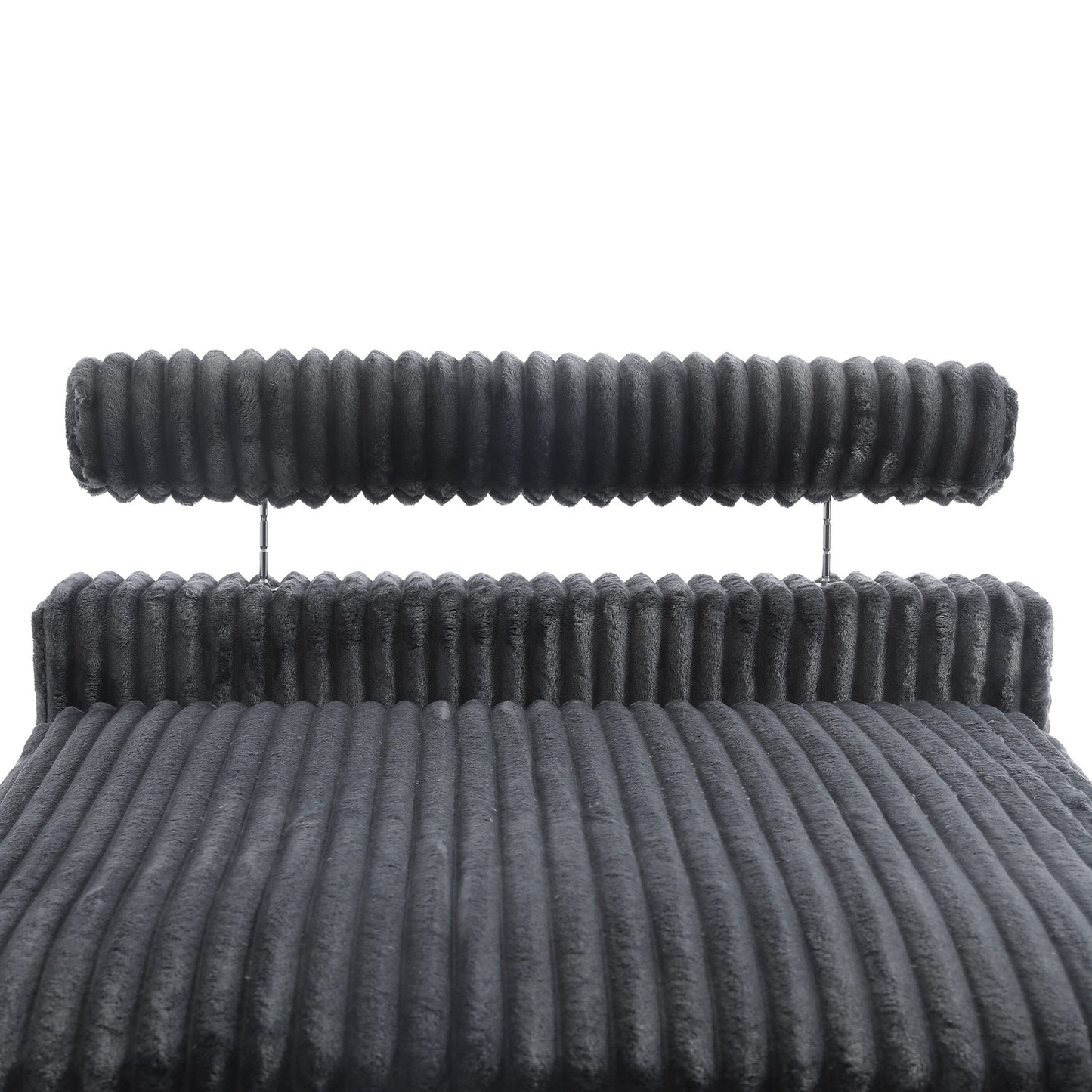 UIXE Upholstered Plush Velvet L Shaped Couch Modular Sofa