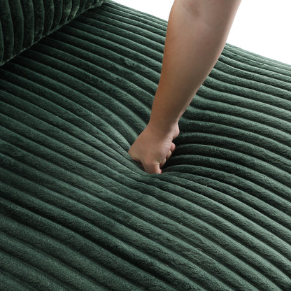 UIXE Upholstered Plush Velvet L Shaped Couch Modular Sofa