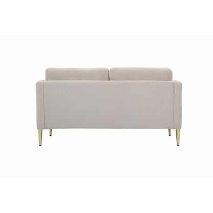 US PRIDE FURNITURE 60.63 W Mid-Century Corduroy Fabric Loveseat