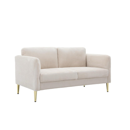 US PRIDE FURNITURE 60.63 W Mid-Century Corduroy Fabric Loveseat