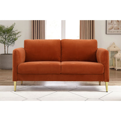 US PRIDE FURNITURE 60.63 W Mid-Century Corduroy Fabric Loveseat
