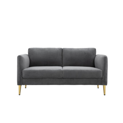 US PRIDE FURNITURE 60.63 W Mid-Century Corduroy Fabric Loveseat