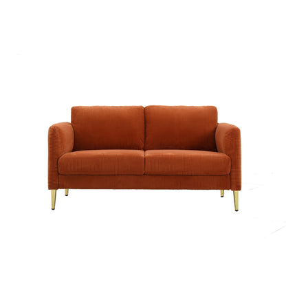 US PRIDE FURNITURE 60.63 W Mid-Century Corduroy Fabric Loveseat