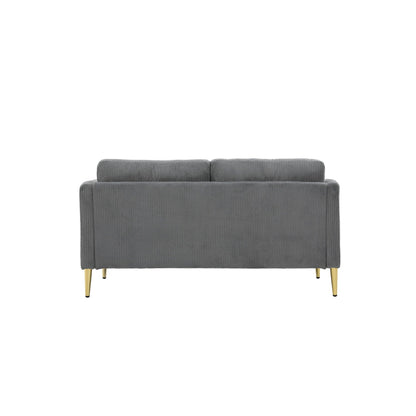US PRIDE FURNITURE 60.63 W Mid-Century Corduroy Fabric Loveseat