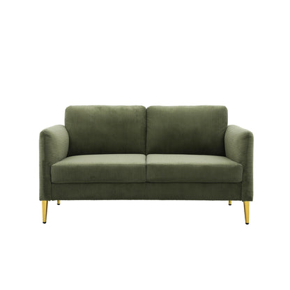 US PRIDE FURNITURE 60.63 W Mid-Century Corduroy Fabric Loveseat