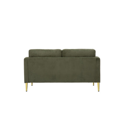 US PRIDE FURNITURE 60.63 W Mid-Century Corduroy Fabric Loveseat