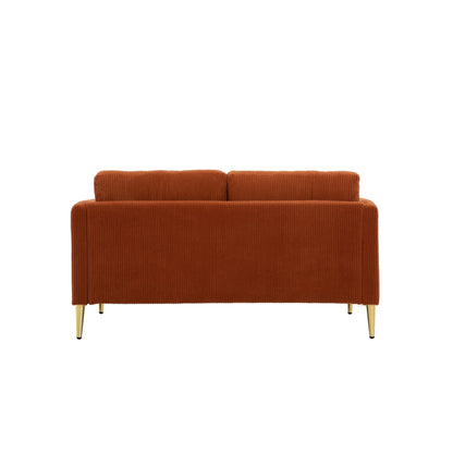 US PRIDE FURNITURE 60.63 W Mid-Century Corduroy Fabric Loveseat