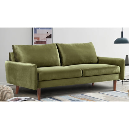 US Pride Furnitirue 70''W Tapered-Leg Velvet Sofa