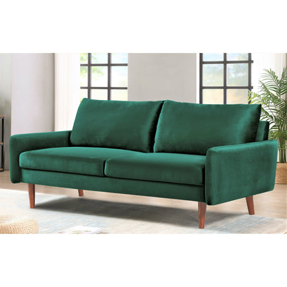 US Pride Furnitirue 70''W Tapered-Leg Velvet Sofa