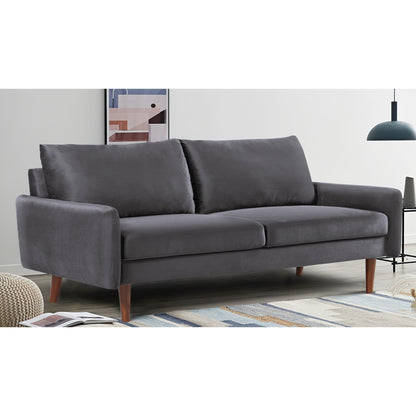US Pride Furnitirue 70''W Tapered-Leg Velvet Sofa