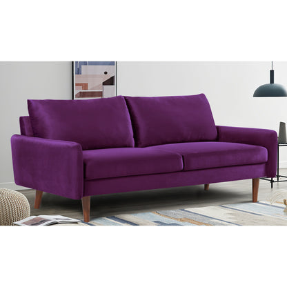 US Pride Furnitirue 70''W Tapered-Leg Velvet Sofa