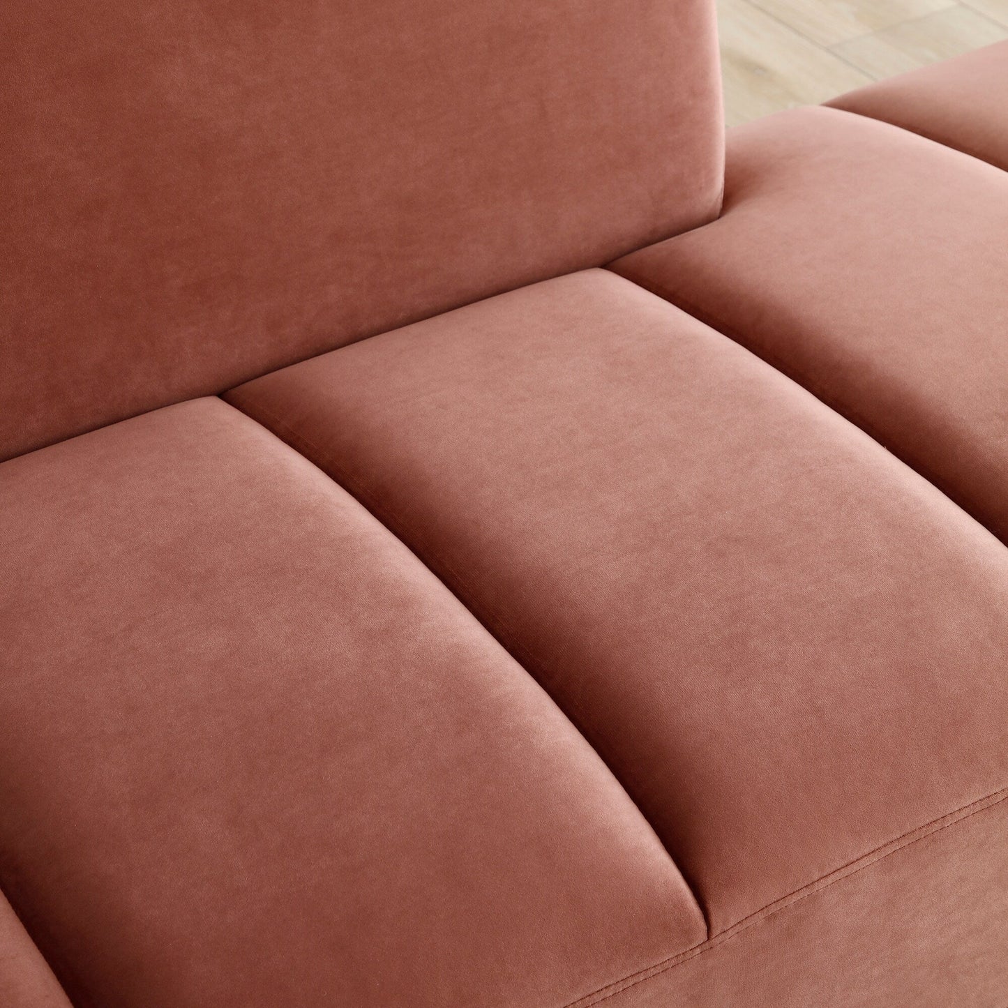 Upholstered Loveseat Bench with Gold Legs