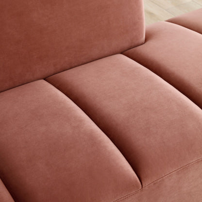 Upholstered Loveseat Bench with Gold Legs