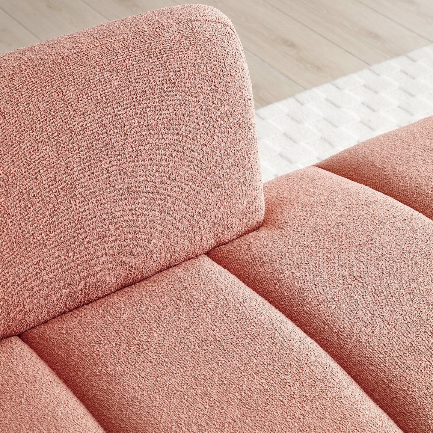 Upholstered Loveseat Bench with Gold Legs
