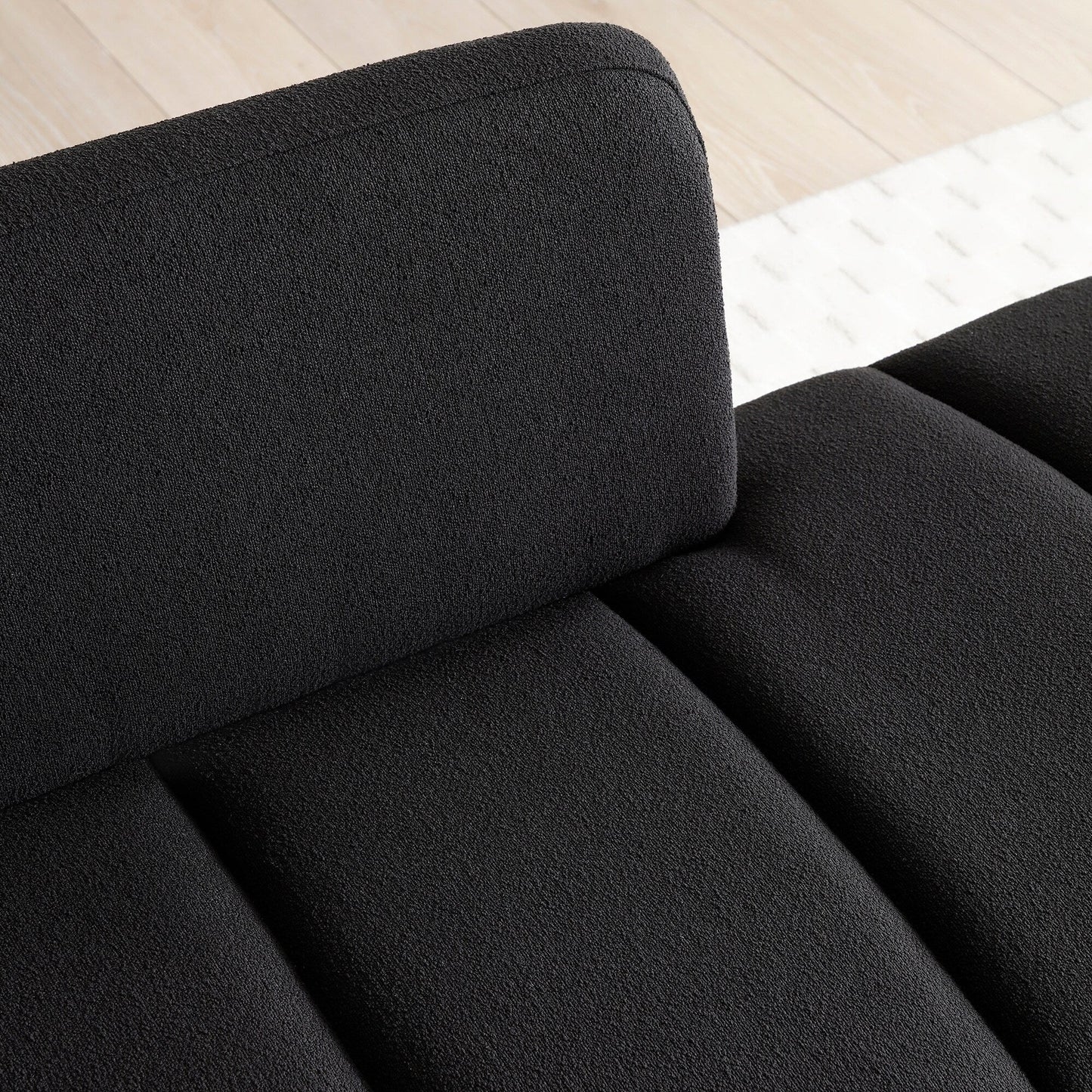 Upholstered Loveseat Bench with Gold Legs