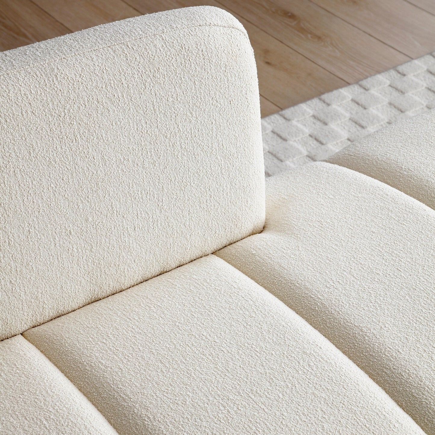 Upholstered Loveseat Bench with Gold Legs