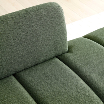 Upholstered Loveseat Bench with Gold Legs