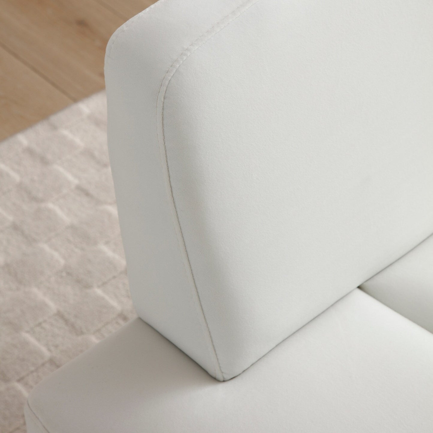Upholstered Loveseat Bench with Gold Legs