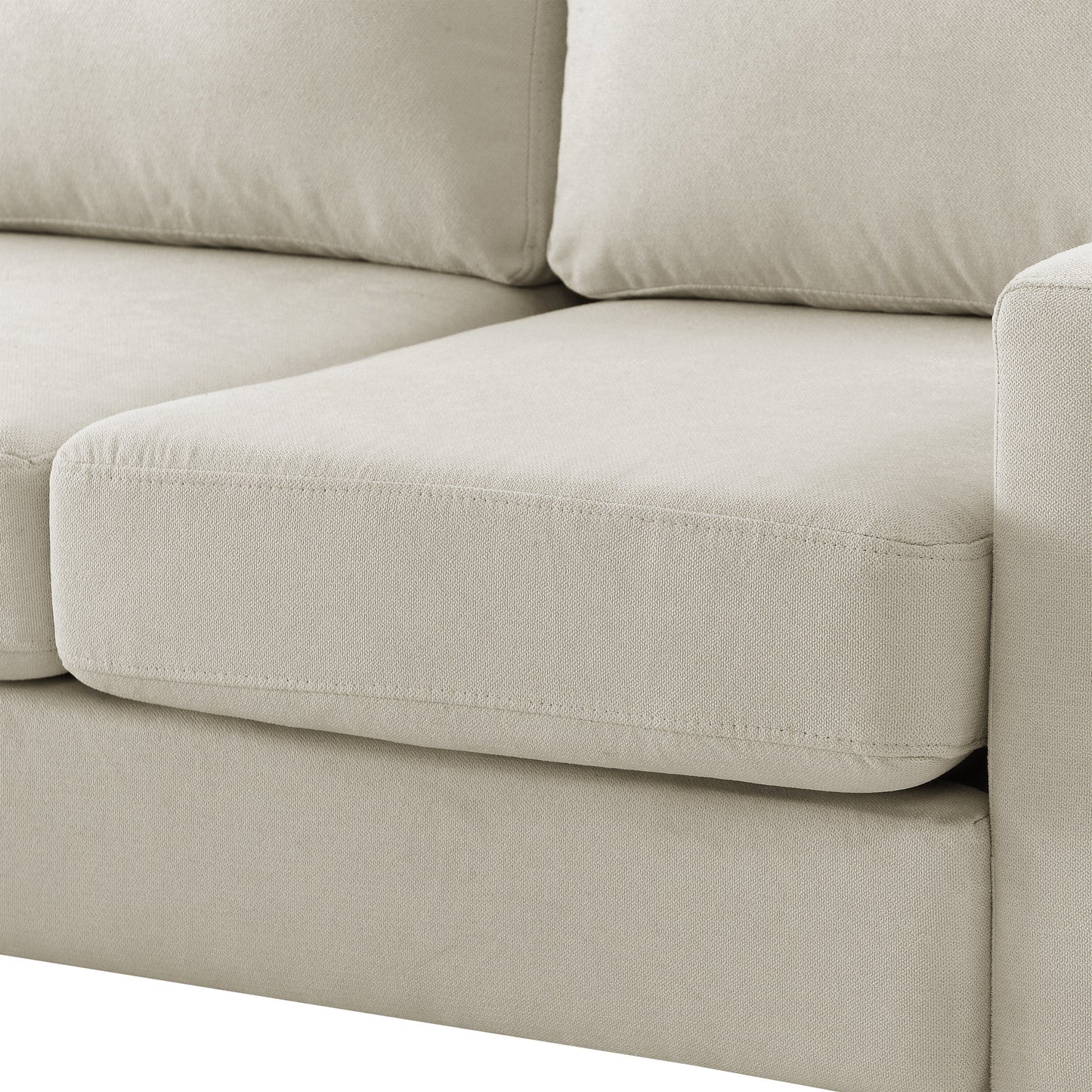 Upholstered Sectional Sofa Couch with Ottoman