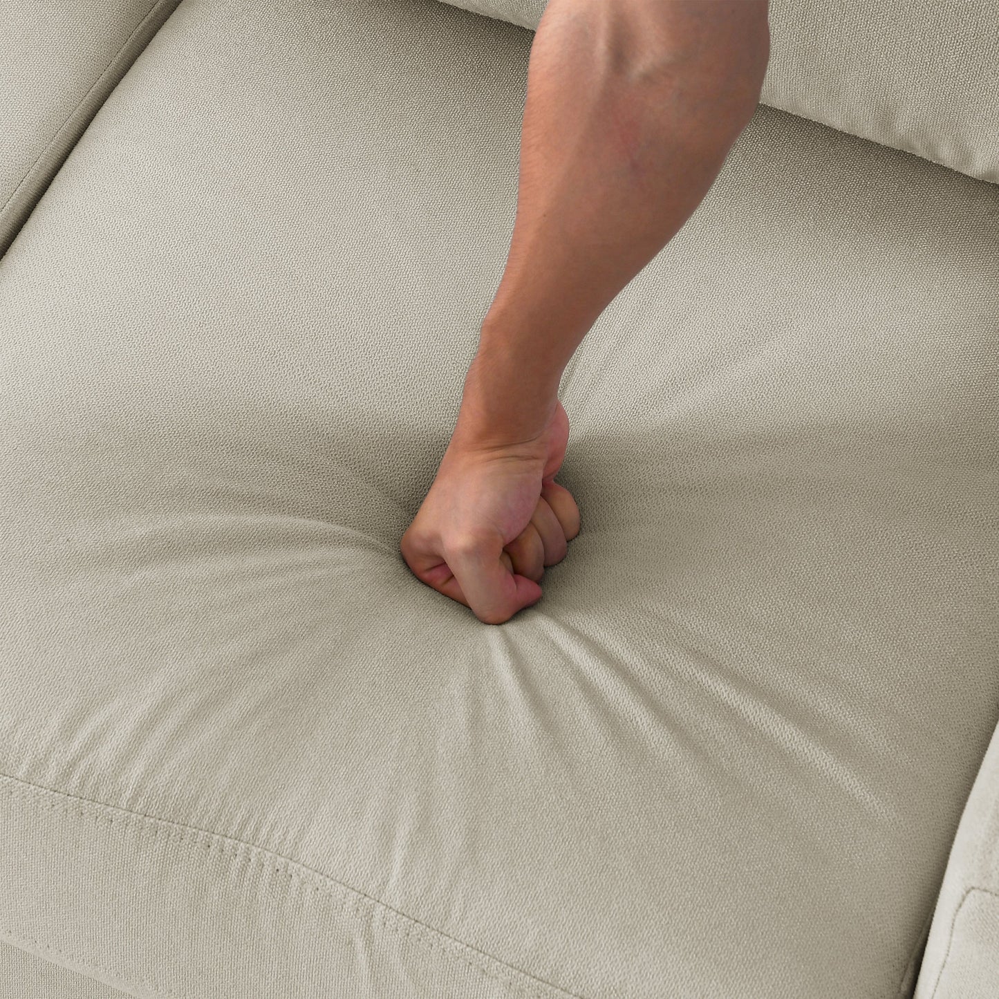 Upholstered Sectional Sofa Couch with Ottoman
