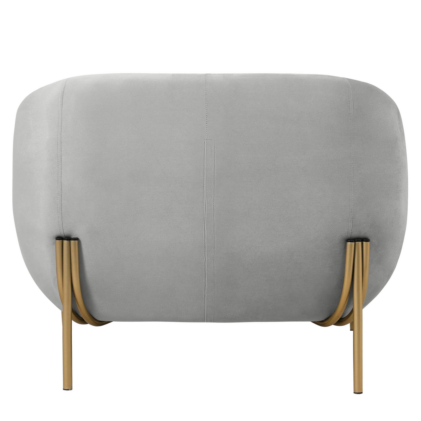 LeisureMod Zuno Upholstered Velvet Single Seater Sofa - Comfortable Accent Arm Chair for Home Office Living Room & Bedroom