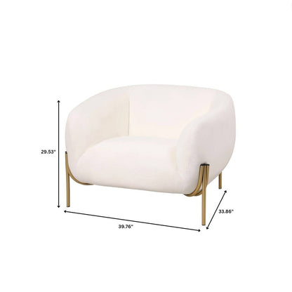 LeisureMod Zuno Upholstered Velvet Single Seater Sofa - Comfortable Accent Arm Chair for Home Office Living Room & Bedroom