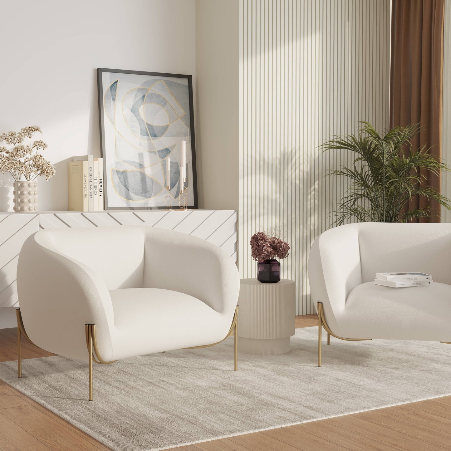 LeisureMod Zuno Upholstered Velvet Single Seater Sofa - Comfortable Accent Arm Chair for Home Office Living Room & Bedroom