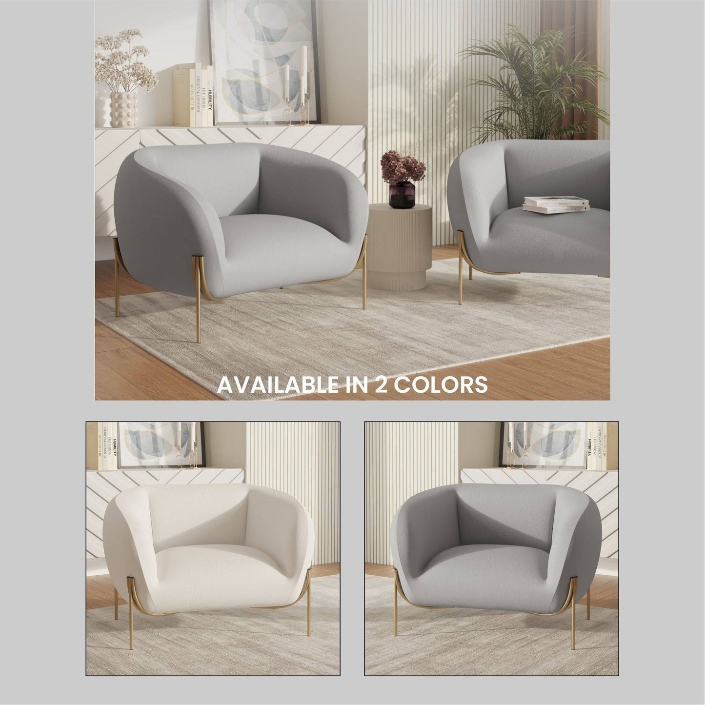 LeisureMod Zuno Upholstered Velvet Single Seater Sofa - Comfortable Accent Arm Chair for Home Office Living Room & Bedroom