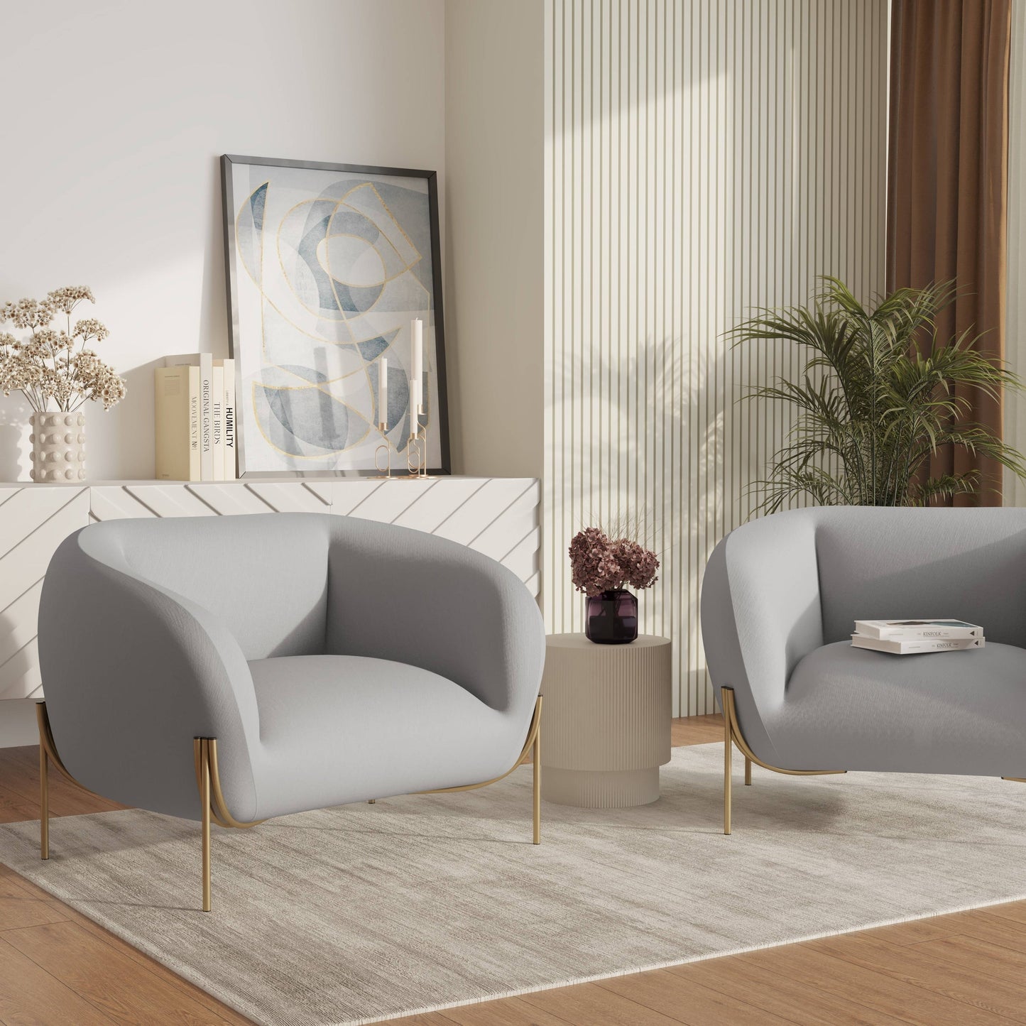 LeisureMod Zuno Upholstered Velvet Single Seater Sofa - Comfortable Accent Arm Chair for Home Office Living Room & Bedroom