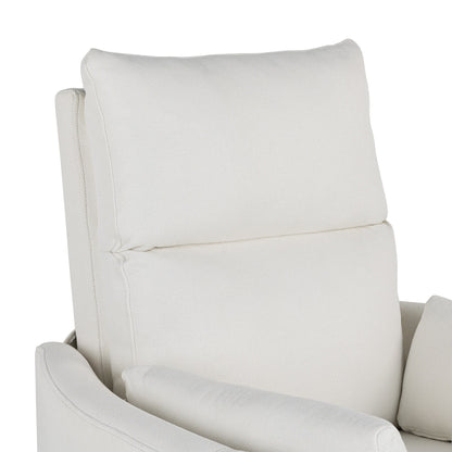 Upholstered Swivel Recliner Manual Rocker