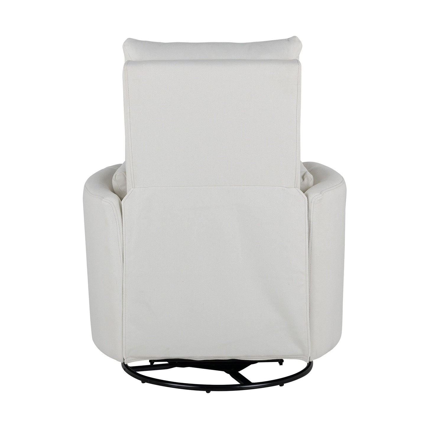 Upholstered Swivel Recliner Manual Rocker