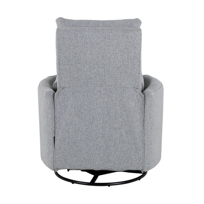 Upholstered Swivel Recliner Manual Rocker