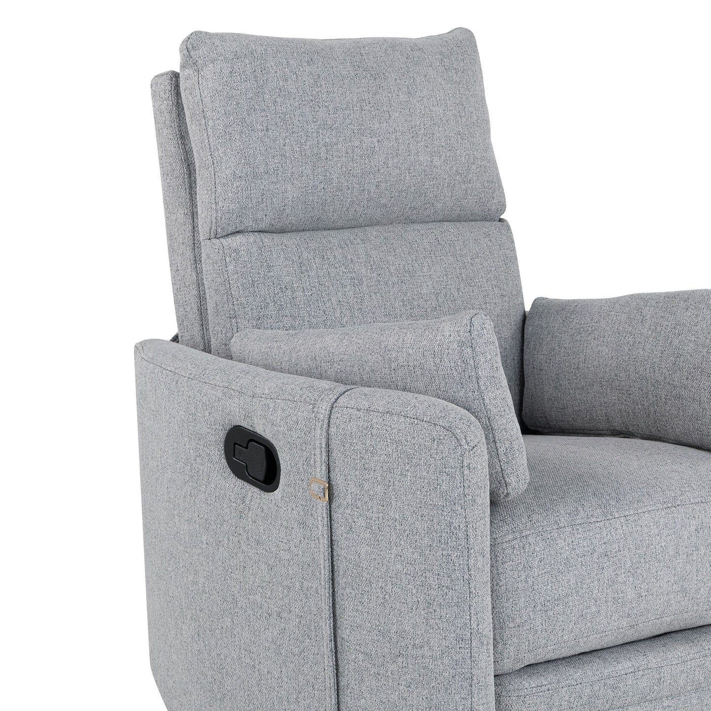 Upholstered Swivel Recliner Manual Rocker