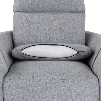 Upholstered Swivel Recliner Manual Rocker