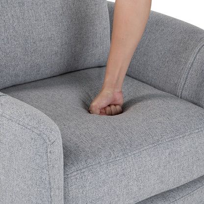 Upholstered Swivel Recliner Manual Rocker