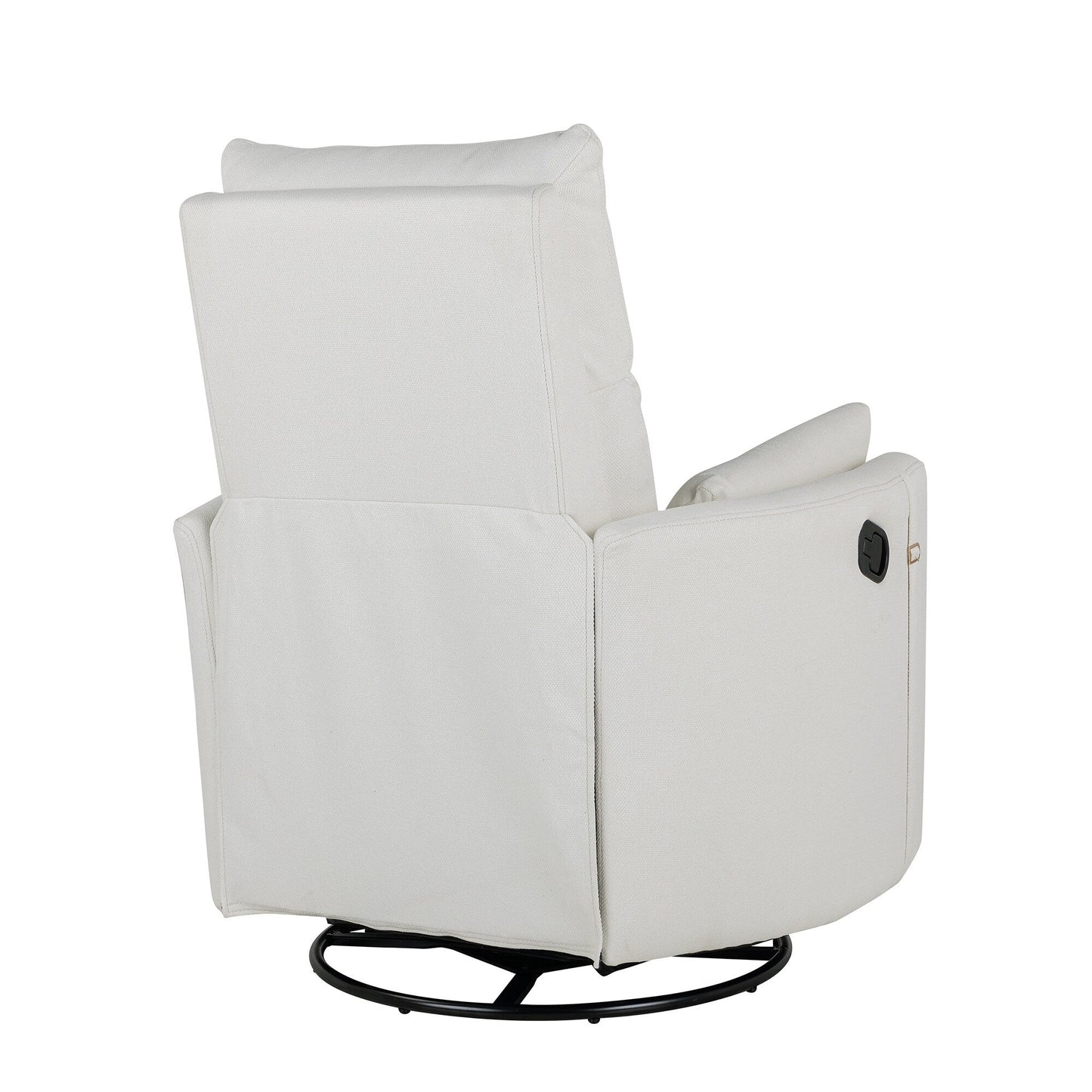 Upholstered Swivel Recliner Manual Rocker