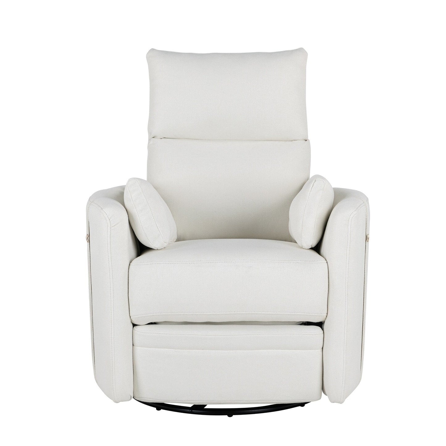 Upholstered Swivel Recliner Manual Rocker