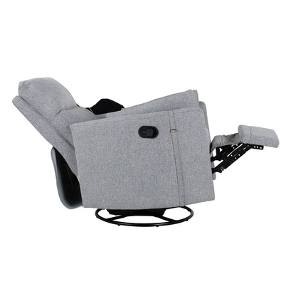 Upholstered Swivel Recliner Manual Rocker