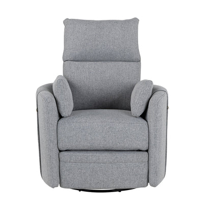 Upholstered Swivel Recliner Manual Rocker