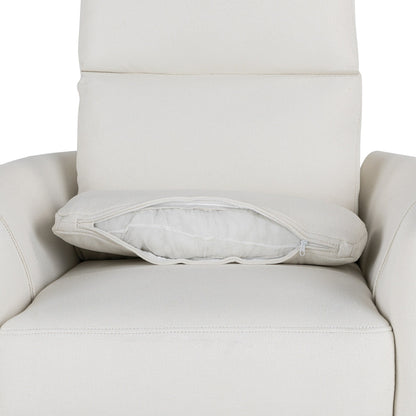 Upholstered Swivel Recliner Manual Rocker