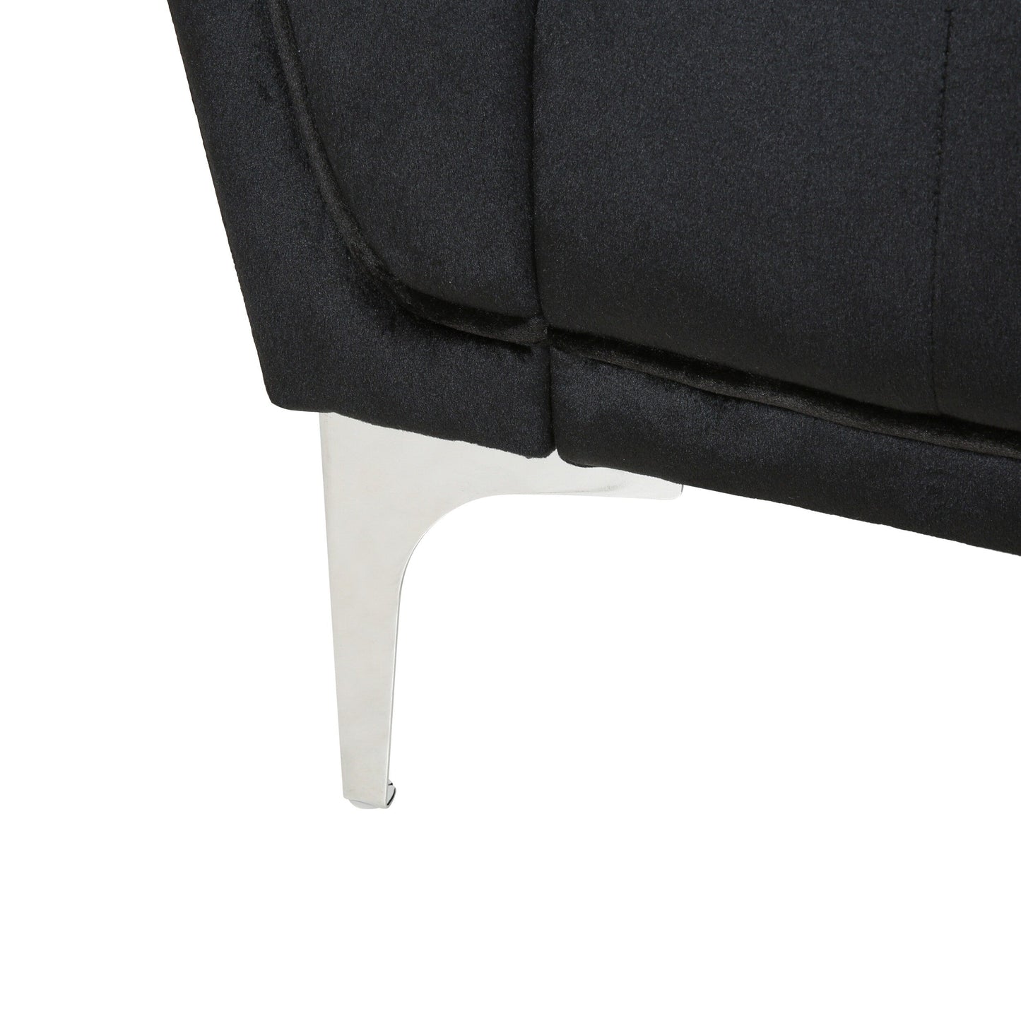 Velvet 3-seater Sofa with Pillows and Sturdy Frame